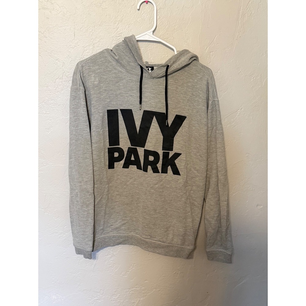 Ivy Park Heather Gray Logo Pullover Hoodie Sweatshirt XXS